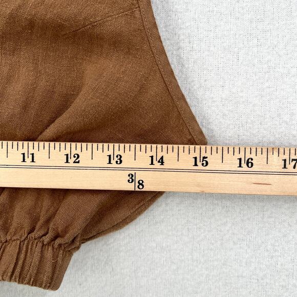 ENZA COSTA Linen Crop Tank Bra Top Womens XS Brown Layering Minimal Revolve NEW - Picture 11 of 13